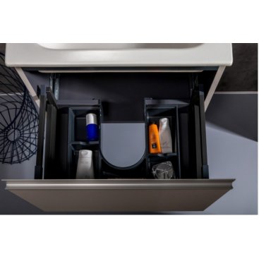 Мебель для ванной Armadi Art Vallessi 60 антрацит глянец 837-060-A glossy+838-060-W