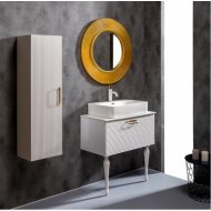 Мебель для ванной Armadi Art Vallessi Avangarde Linea 80 белая/золото с ножками, со столешницей