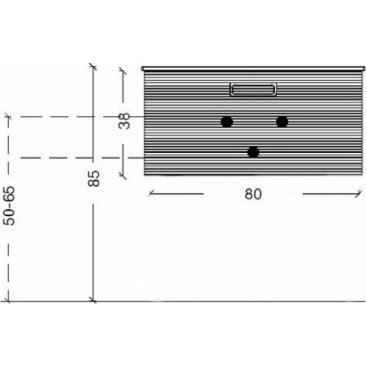 Мебель для ванной Armadi Art Vallessi Avantgarde Linea 80 белая/хром