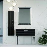 Мебель для ванной Armadi Art Vallessi Avantgarde Linea 100 черная/хром с ножками