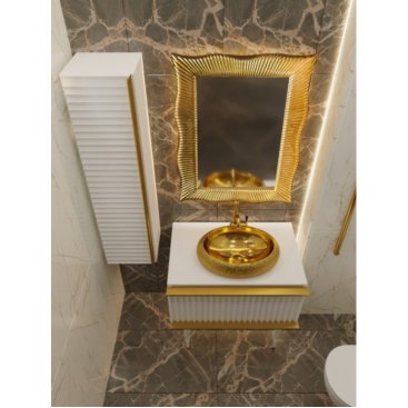 Пенал подвесной Armadi Art Vallessi Avantgarde Canale 35 белый/золото