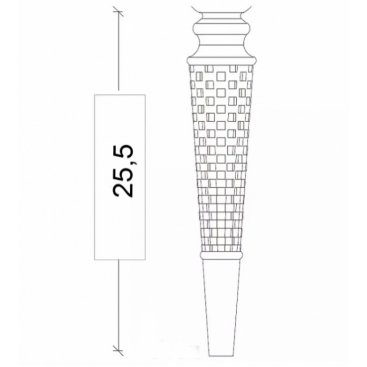 Ножки для мебели Armadi Art Vallessi Avangarde Denti 25 см черные