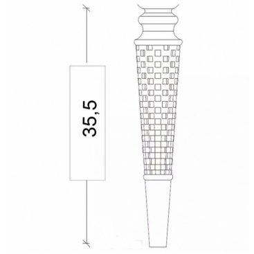 Ножки для мебели Armadi Art Vallessi Avangarde Denti 35 см белые