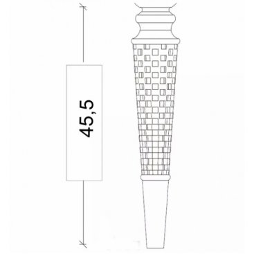 Ножки для мебели Armadi Art Vallessi Avangarde Denti 45 см белые