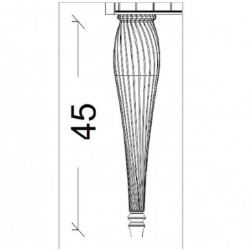 Ножки для мебели Armadi Art Vallessi Avangarde Spirale 45 см белые