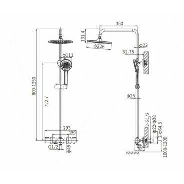 Душевая стойка Arrow AG3318CP