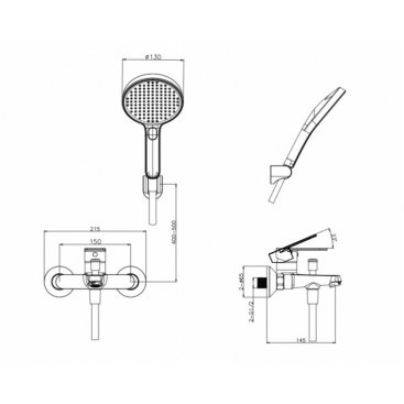 Смеситель для ванны Arrow AG3605