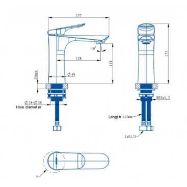 Смеситель для раковины Arrow AMP11857