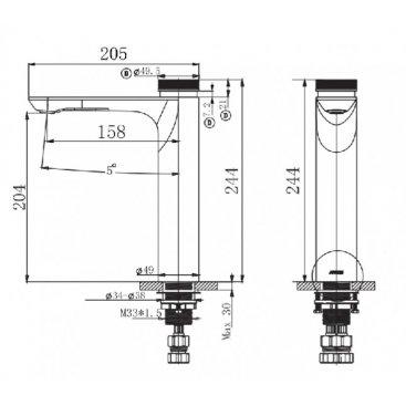 Смеситель для раковины Arrow AMP11872-1AGG
