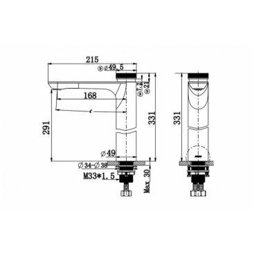 Смеситель для раковины Arrow AMP11872-1BC