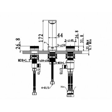 Смеситель для раковины Arrow AMP23872CP