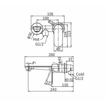 Смеситель для раковины Arrow ARM12848