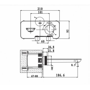 Смеситель для раковины Arrow ARM12872CP