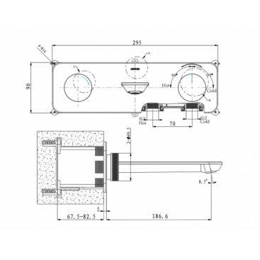 Смеситель для раковины Arrow ARM23872CP