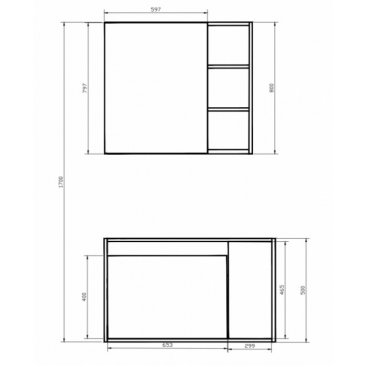 Мебель для ванной Arrow AUDD10G4008-C 100 см