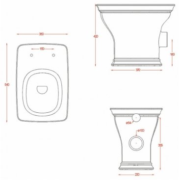 Унитаз приставной ArtCeram Civitas CIV003 цвет серый