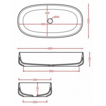 Раковина накладная ArtCeram Cognac COL005 цвет белый глянец saniglaze