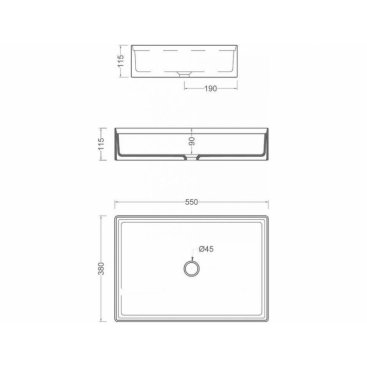 Раковина ArtCeram Scalino SCL002 цвет белый