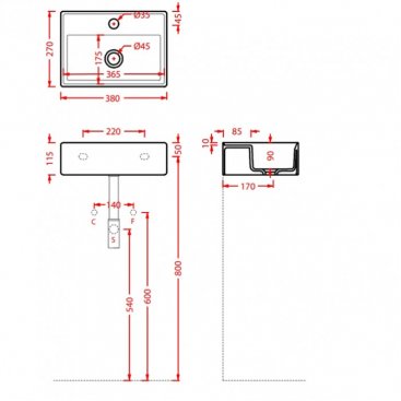 Раковина ArtCeram Scalino SCL005