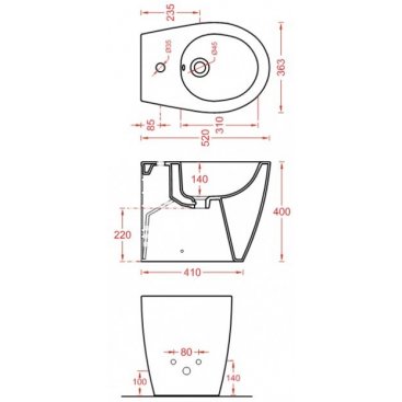 Биде напольное ArtCeram Step STB002