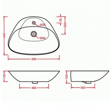 Раковина ArtCeram Plettro Quadro PTL002