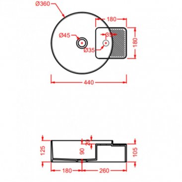 Раковина ArtCeram Cartesio CAL004 цвет зеленый