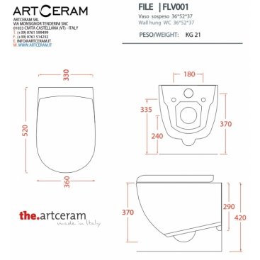 Унитаз подвесной ArtCeram File 2.0 FLV001 цвет желтый