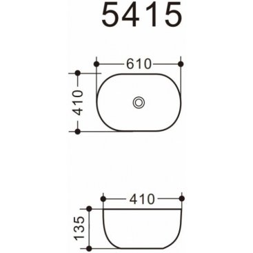 Раковина накладная Art&Max AM5415-W 61 см