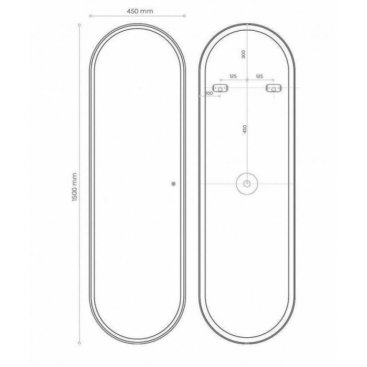 Зеркало Art&Max Capri AM-Cap-450-1500-DS-F