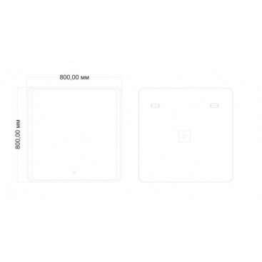 Зеркало Art&Max Elegant AM-Ele-800-800-DS-F