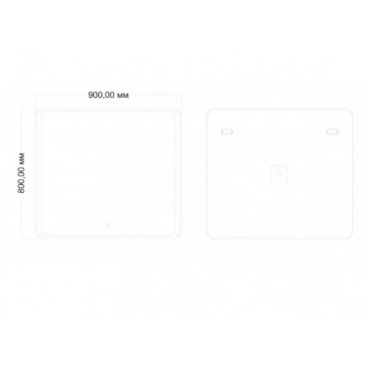 Зеркало Art&Max Elegant AM-Ele-900-800-DS-F