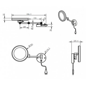 Зеркало косметическое Art&Max AM-M-060