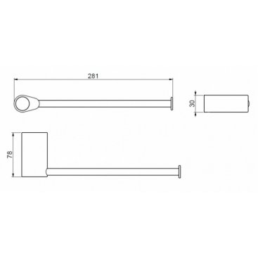 Полотенцедержатель Art&Max Verona Push AM-M-026