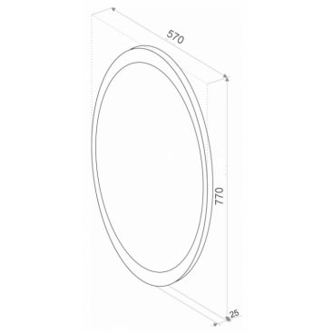 Зеркало Art&Max Ovale AM-Ova-570-770-DS-F-H