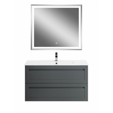 Мебель для ванной с керамической раковиной Art&Max Platino 100 Grey Matt