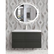 Мебель для ванной с керамической раковиной Art&Max Platino 100 Grey Matt