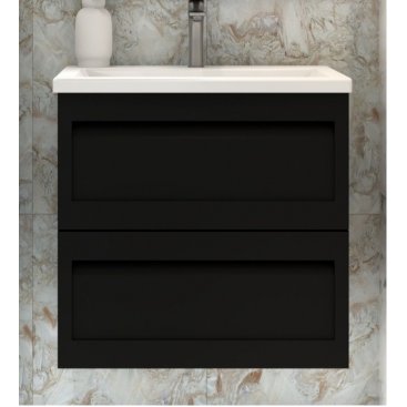 Мебель для ванной с керамической раковиной Art&Max Platino 60 Nero Matt