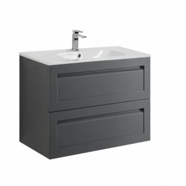 Мебель для ванной с керамической раковиной Art&Max Platino 80 Grey Matt