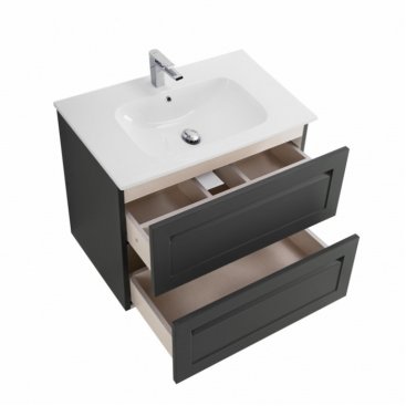Мебель для ванной с керамической раковиной Art&Max Platino 80 Grey Matt