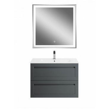 Мебель для ванной с керамической раковиной Art&Max Platino 80 Grey Matt