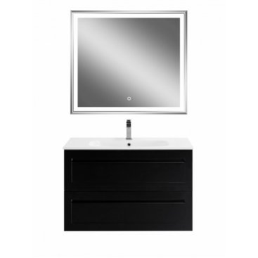 Мебель для ванной с керамической раковиной Art&Max Platino 90 Nero Matt
