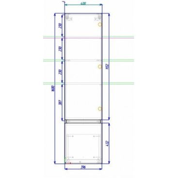 Шкаф-пенал Art&Max Techno 160 левосторонний Смоки софт