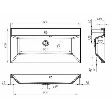 Мебель для ванной Art&Max Verona 90 Rovere Barrick