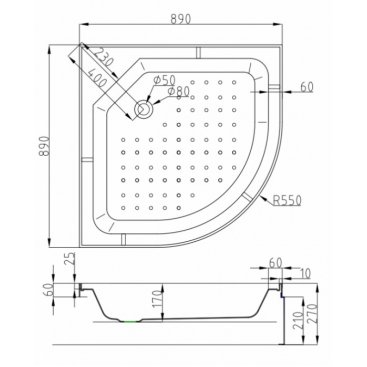 Душевая кабина AvaCan EM2790 N LED