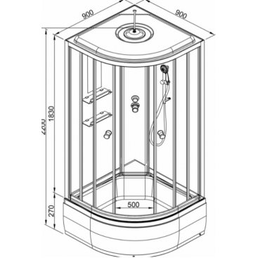Душевая кабина AvaCan EM2790 с гидромассажем