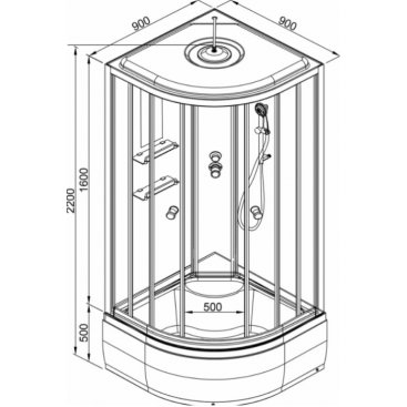 Душевая кабина AvaCan EM4590 с гидромассажем