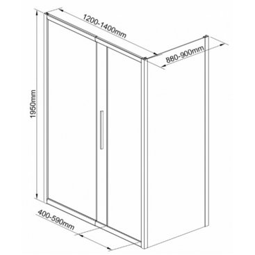 Душевой уголок AvaCan FB 120-140x90 MT