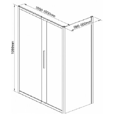 Душевой уголок AvaCan FB 160-180x90 MT