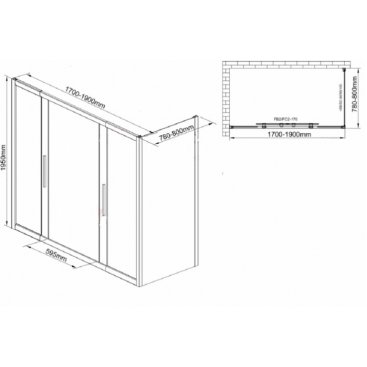 Душевой уголок AvaCan FC2 170-190x80 MT