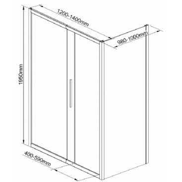 Душевой уголок AvaCan FC 120-140x100